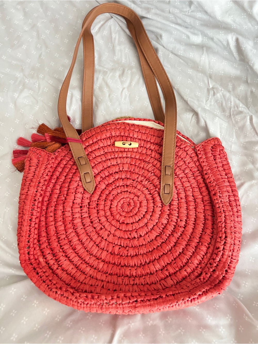 I.N.C. Woven Circle Tote Bag